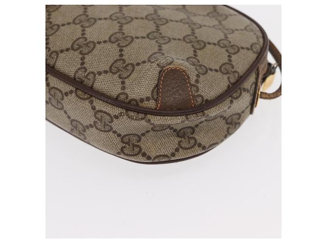 Borsa Sherry Line GG Supreme Web di GUCCI in PVC beige e oro 156 02 066 Auth 157754 D'oro - vista 13
