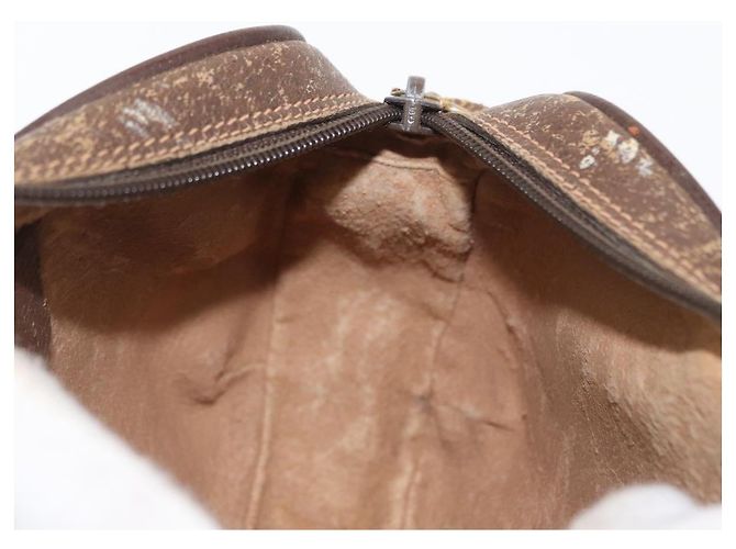 Borsa Sherry Line GG Supreme Web di GUCCI in PVC beige e oro 156 02 066 Auth 157754 D'oro - vista 18