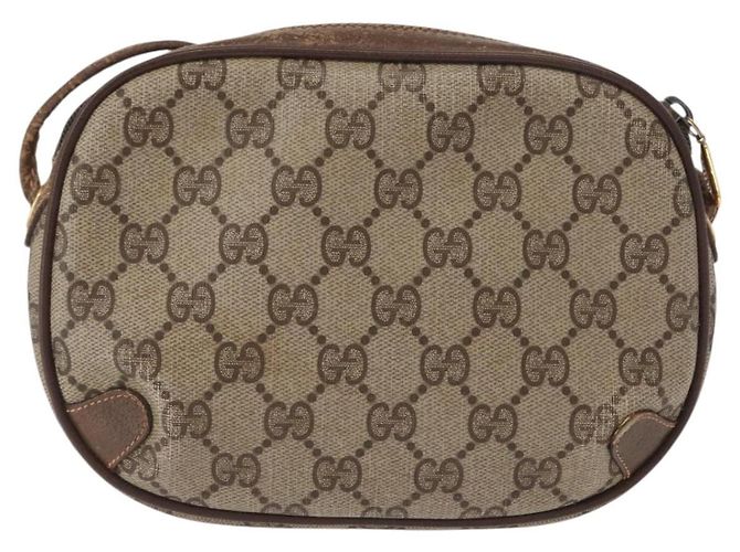 Borsa Sherry Line GG Supreme Web di GUCCI in PVC beige e oro 156 02 066 Auth 157754 D'oro - vista 3