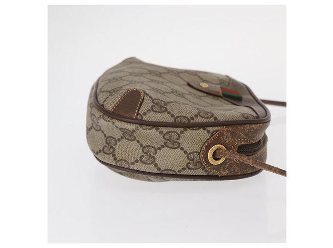 Borsa Sherry Line GG Supreme Web di GUCCI in PVC beige e oro 156 02 066 Auth 157754 D'oro - vista 4