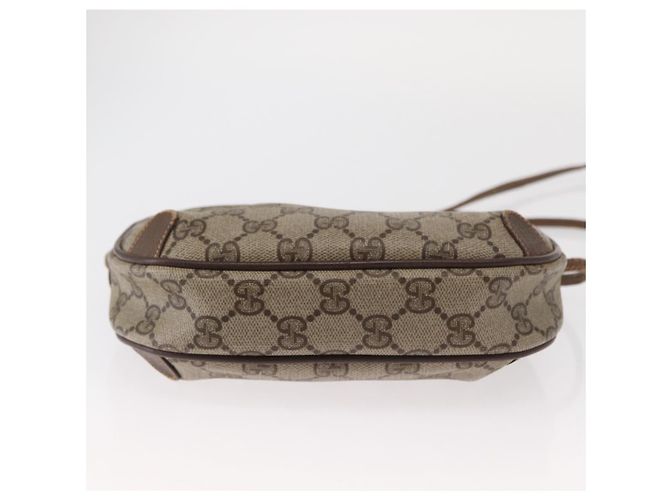 Borsa Sherry Line GG Supreme Web di GUCCI in PVC beige e oro 156 02 066 Auth 157754 D'oro - vista 9
