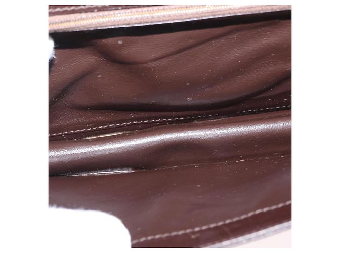 Céline Borsa a Spalla Celine C Sulky in Tela Marrone Oro Auth bs31808 D'oro - vista 11