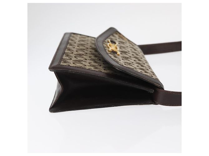 Céline Borsa a Spalla Celine C Sulky in Tela Marrone Oro Auth bs31808 D'oro - vista 3