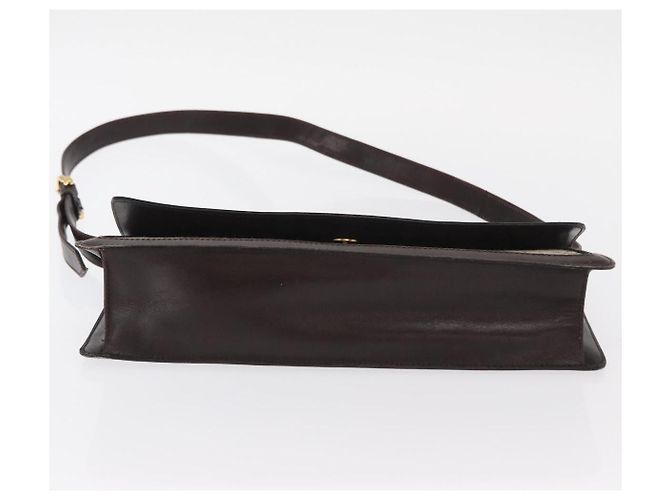 Céline Borsa a Spalla Celine C Sulky in Tela Marrone Oro Auth bs31808 D'oro - vista 5