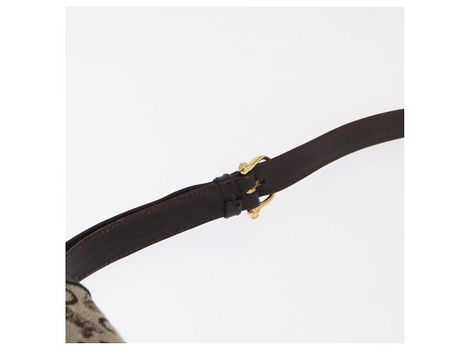 Céline Borsa a Spalla Celine C Sulky in Tela Marrone Oro Auth bs31808 D'oro - vista 8