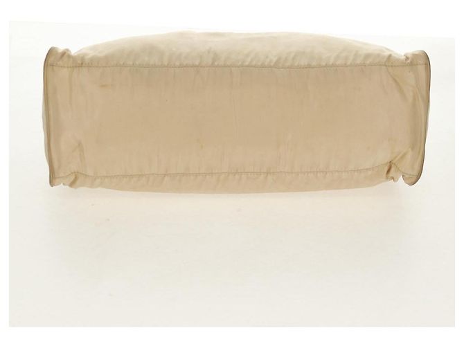 PRADA Borsa a Spalla con Catena Nylon Beige Argento Auth 160872 - vista 6