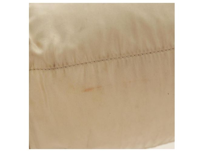 PRADA Borsa a Spalla con Catena Nylon Beige Argento Auth 160872 - vista 7