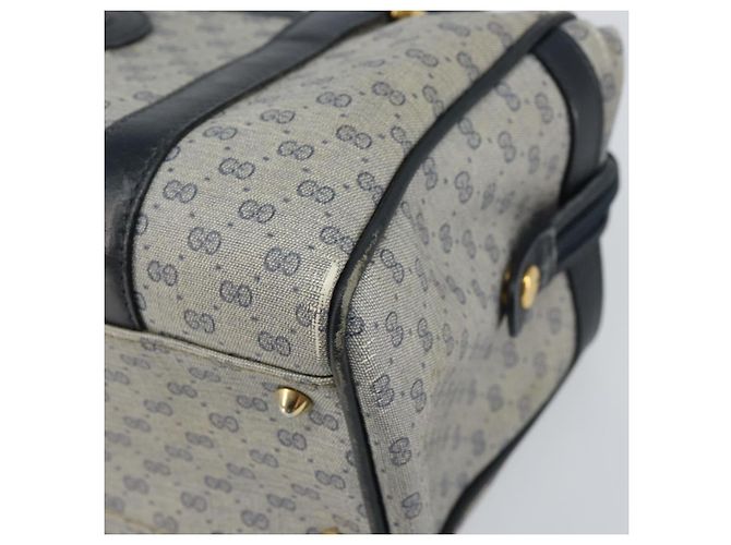 Gucci Borsa a mano Micro GG Supreme in PVC Navy Gold 000 58 0093 Auth BA9106 D'oro Blu navy - vista 10