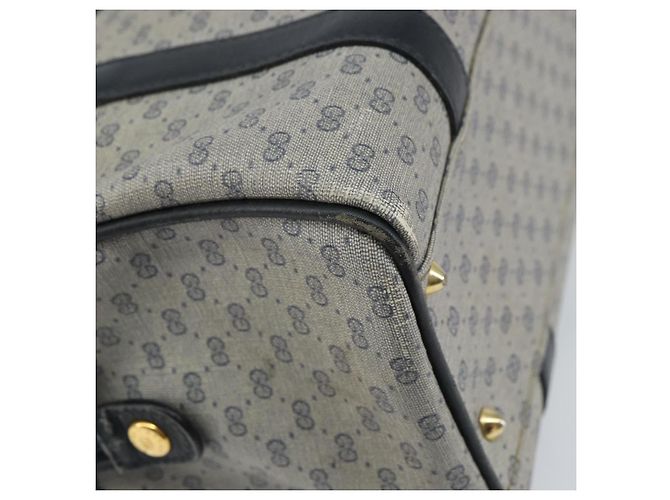 Gucci Borsa a mano Micro GG Supreme in PVC Navy Gold 000 58 0093 Auth BA9106 D'oro Blu navy - vista 13