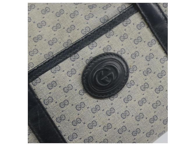 Gucci Borsa a mano Micro GG Supreme in PVC Navy Gold 000 58 0093 Auth BA9106 D'oro Blu navy - vista 14