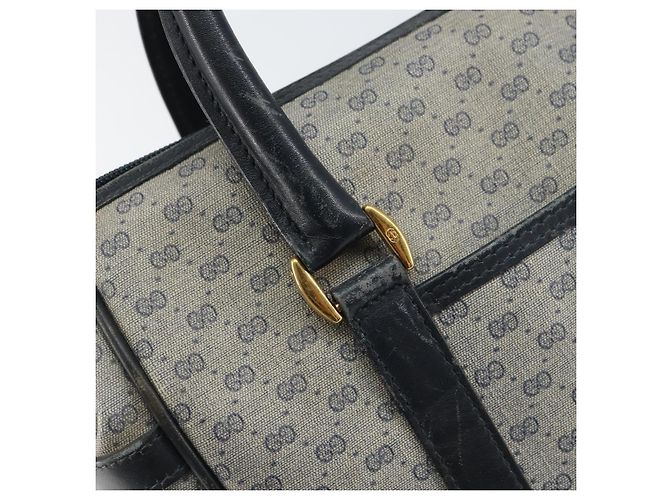 Gucci Borsa a mano Micro GG Supreme in PVC Navy Gold 000 58 0093 Auth BA9106 D'oro Blu navy - vista 15