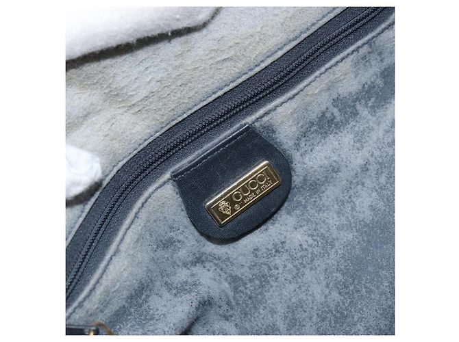 Gucci Borsa a mano Micro GG Supreme in PVC Navy Gold 000 58 0093 Auth BA9106 D'oro Blu navy - vista 17
