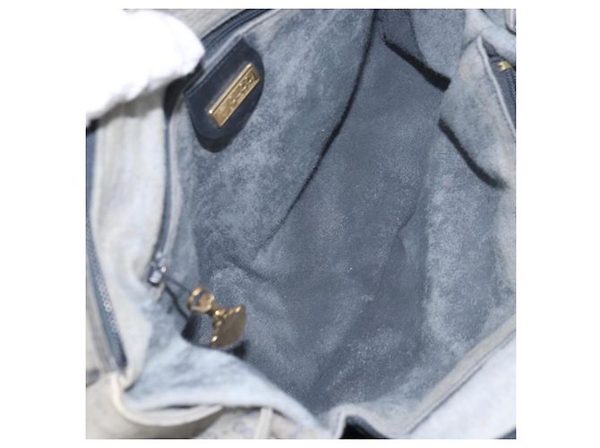 Gucci Borsa a mano Micro GG Supreme in PVC Navy Gold 000 58 0093 Auth BA9106 D'oro Blu navy - vista 18