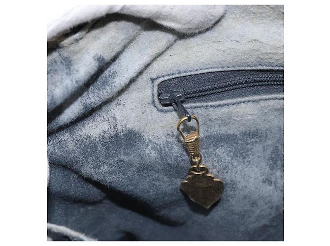 Gucci Borsa a mano Micro GG Supreme in PVC Navy Gold 000 58 0093 Auth BA9106 D'oro Blu navy - vista 21