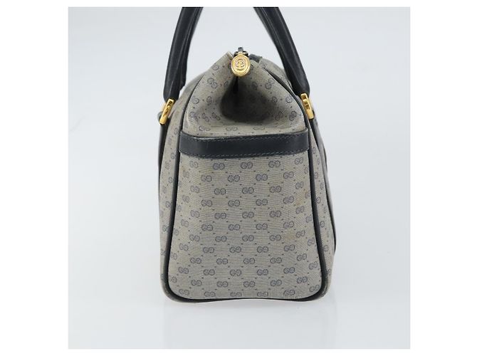 Gucci Borsa a mano Micro GG Supreme in PVC Navy Gold 000 58 0093 Auth BA9106 D'oro Blu navy - vista 4