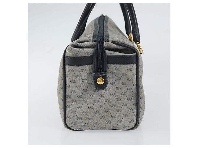 Gucci Borsa a mano Micro GG Supreme in PVC Navy Gold 000 58 0093 Auth BA9106 D'oro Blu navy - vista 5