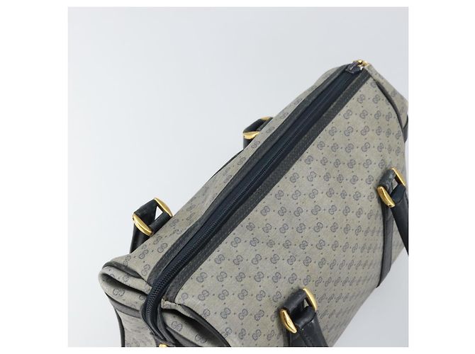 Gucci Borsa a mano Micro GG Supreme in PVC Navy Gold 000 58 0093 Auth BA9106 D'oro Blu navy - vista 6