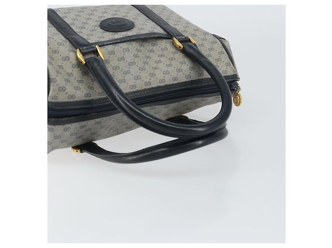 Gucci Borsa a mano Micro GG Supreme in PVC Navy Gold 000 58 0093 Auth BA9106 D'oro Blu navy - vista 7