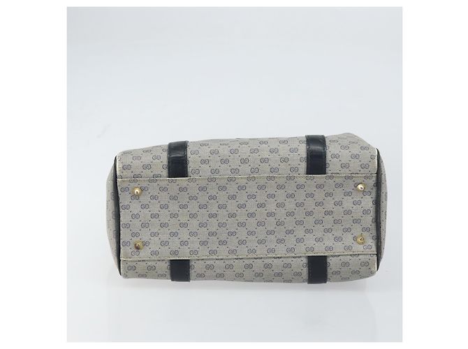 Gucci Borsa a mano Micro GG Supreme in PVC Navy Gold 000 58 0093 Auth BA9106 D'oro Blu navy - vista 9