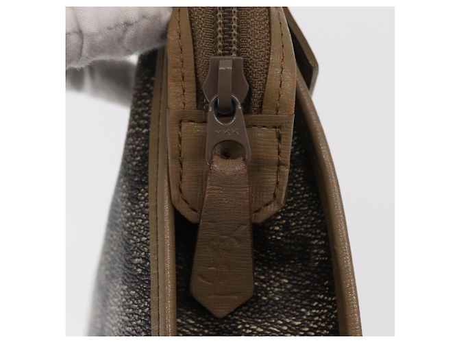 SAINT LAURENT Pochette in pelle PVC beige grigio Auth bs31751 Marrone - vista 12