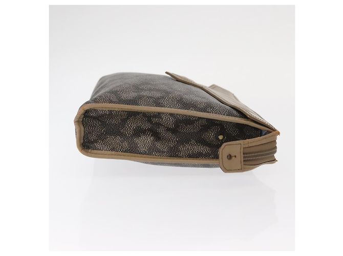 SAINT LAURENT Pochette in pelle PVC beige grigio Auth bs31751 Marrone - vista 4