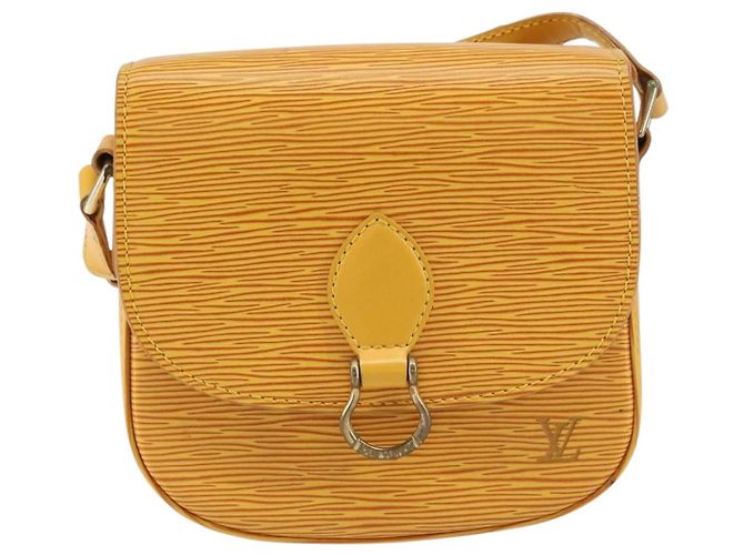 LOUIS VUITTON Borsa a Spalla Epi Saint Cloud PM Gialla M52219 LV Auth 158626 Giallo - vista 13