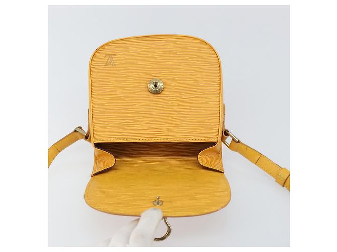 LOUIS VUITTON Borsa a Spalla Epi Saint Cloud PM Gialla M52219 LV Auth 158626 Giallo - vista 19