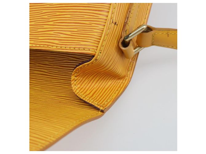 LOUIS VUITTON Borsa a Spalla Epi Saint Cloud PM Gialla M52219 LV Auth 158626 Giallo - vista 9