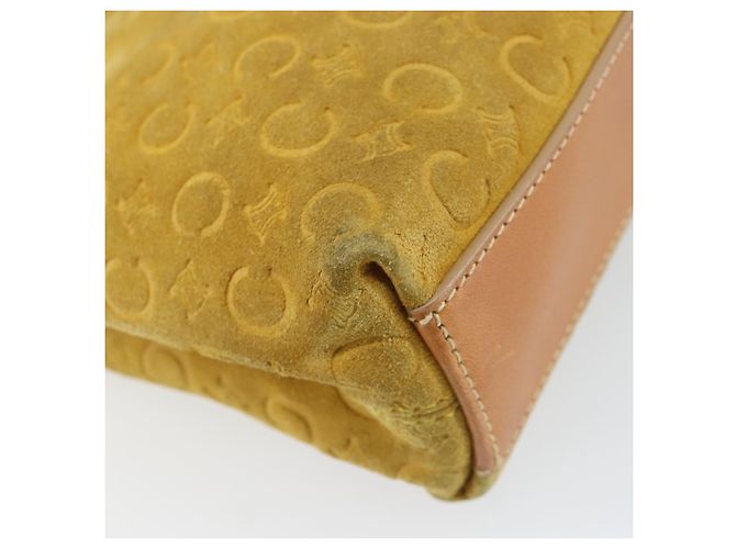 Céline Borsa tote in tela Macadam C di CELINE in suede giallo oro Auth 158378 D'oro - vista 15