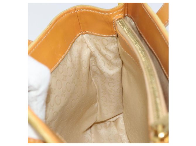 Céline Borsa tote in tela Macadam C di CELINE in suede giallo oro Auth 158378 D'oro - vista 18