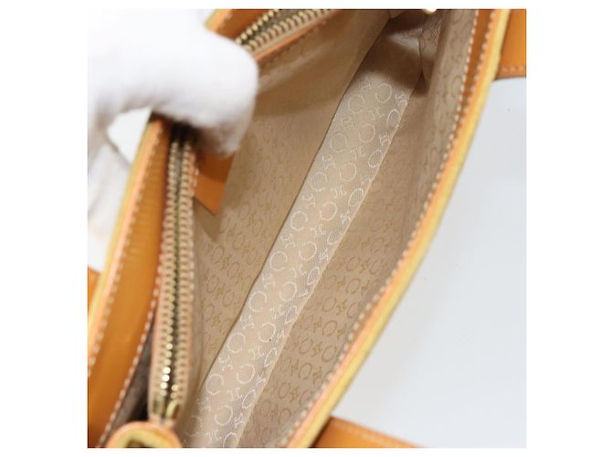 Céline Borsa tote in tela Macadam C di CELINE in suede giallo oro Auth 158378 D'oro - vista 21