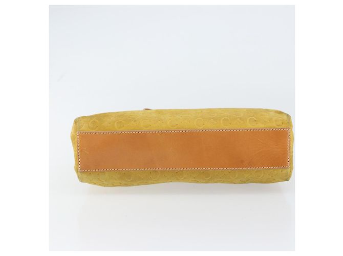 Céline Borsa tote in tela Macadam C di CELINE in suede giallo oro Auth 158378 D'oro - vista 5