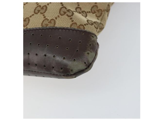 Bolsa de Ombro GG Canvas Gucci Bege Prata 145857 Auth ti3599 - vista 10