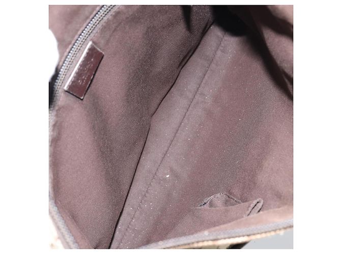 Bolsa de Ombro GG Canvas Gucci Bege Prata 145857 Auth ti3599 - vista 17