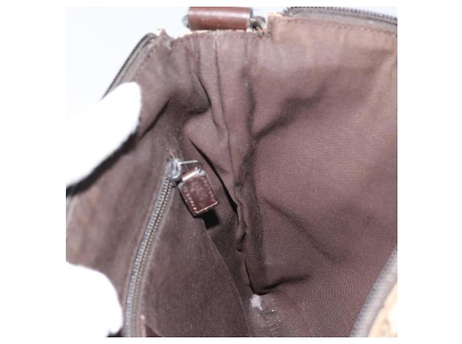 Bolsa de Ombro GG Canvas Gucci Bege Prata 145857 Auth ti3599 - vista 18