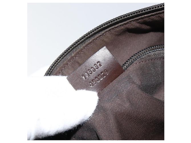 Bolsa de Ombro GG Canvas Gucci Bege Prata 145857 Auth ti3599 - vista 23