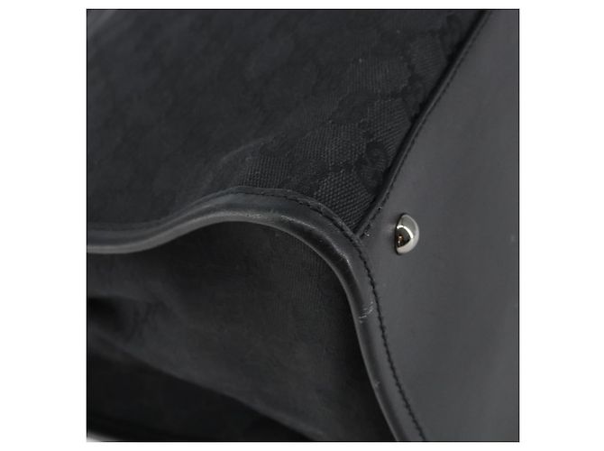 Borsa a Spalla GG Canvas Gucci Nera Argento 109101 Auth ep12109 Nero - vista 11
