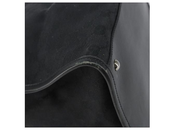 Borsa a Spalla GG Canvas Gucci Nera Argento 109101 Auth ep12109 Nero - vista 13