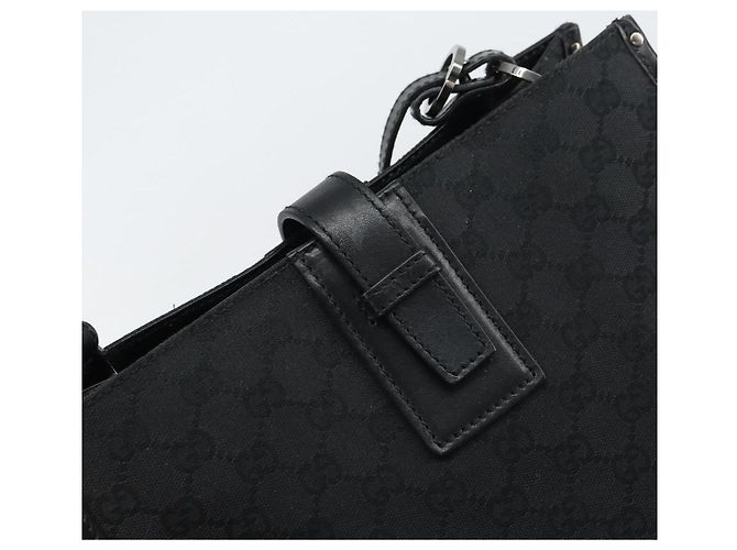 Borsa a Spalla GG Canvas Gucci Nera Argento 109101 Auth ep12109 Nero - vista 14