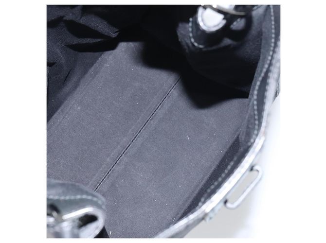 Borsa a Spalla GG Canvas Gucci Nera Argento 109101 Auth ep12109 Nero - vista 16