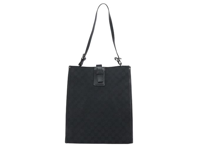 Borsa a Spalla GG Canvas Gucci Nera Argento 109101 Auth ep12109 Nero - vista 2