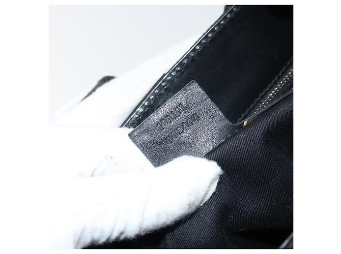 Borsa a Spalla GG Canvas Gucci Nera Argento 109101 Auth ep12109 Nero - vista 21