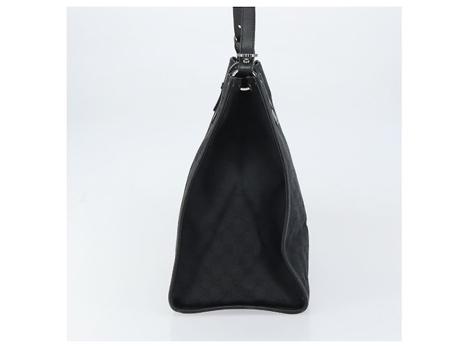 Borsa a Spalla GG Canvas Gucci Nera Argento 109101 Auth ep12109 Nero - vista 4