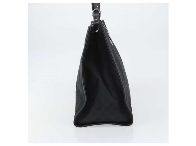 Borsa a Spalla GG Canvas Gucci Nera Argento 109101 Auth ep12109 Nero - vista 5