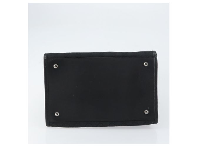 Borsa a Spalla GG Canvas Gucci Nera Argento 109101 Auth ep12109 Nero - vista 9