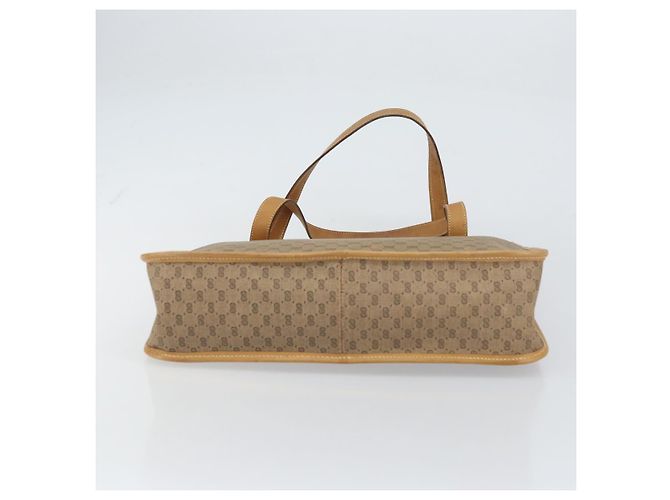 Gucci Borsa tote Micro GG Supreme in PVC beige e oro 14 002 4428 Auth 158385 D'oro - vista 9
