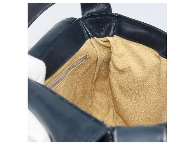 Gucci Borsa a Spalla GG Supreme PVC Blu Navy Oro Auth 156129 D'oro - vista 21
