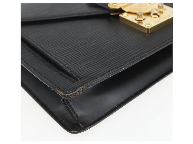 LOUIS VUITTON Epi Serie Dragonne Clutch Bag Nero M52612 LV Auth ti3606 - vista 14