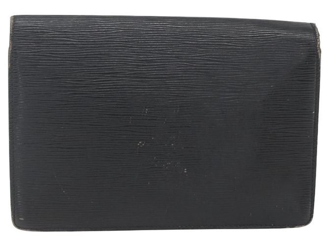 LOUIS VUITTON Epi Serie Dragonne Clutch Bag Nero M52612 LV Auth ti3606 - vista 2
