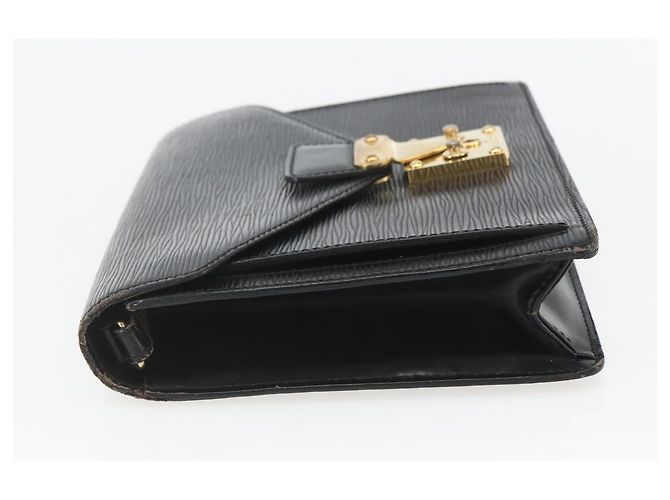 LOUIS VUITTON Epi Serie Dragonne Clutch Bag Nero M52612 LV Auth ti3606 - vista 3